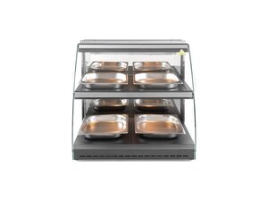 HENDI Warmhaltevitrine f�r 4 x GN 1/2 Beh�lter, mit 2...