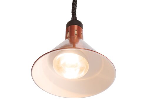 Hendi Hhenverstellbare Wrmelampe, Kupfer, konisch, 275 mm, Kabellnge 700 bis 1500 mm