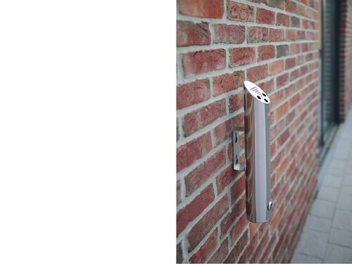 Hendi Aschenbecher zur Wandmontage, BTH 75 x 75 x 460 mm