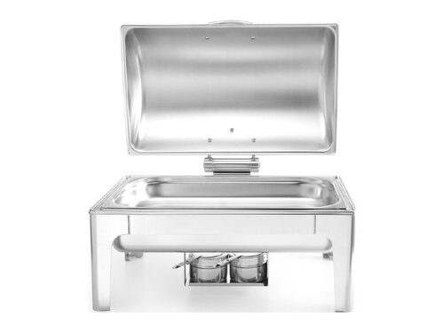 Hendi Profi Line Chafing Dish, Spiegelglanz, GN 1/1, 65 mm tief, Inhalt 9 Liter, 2 Brennpastenbeh�lter