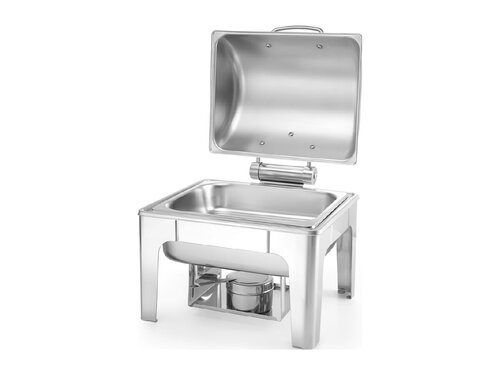 Hendi Profi Line Chafing Dish, Spiegelglanz, GN 1/2, 65 mm tief, Inhalt 4 Liter, 2 Brennpastenbeh�lter