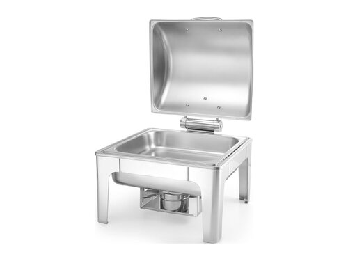 Hendi Profi Line Chafing Dish, Spiegelglanz, GN 2/3, 65 mm tief, Inhalt 6 Liter, 2 Brennpastenbehlter