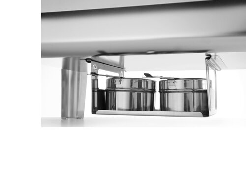 Hendi Profi Line Chafing Dish, satiniert, GN 1/1, 65 mm tief, Inhalt 9 Liter, 2 Brennpastenbeh�lter