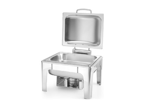 Hendi Profi Line Chafing Dish, satiniert, GN 1/2, 65 mm tief, Inhalt 4 Liter, 2 Brennpastenbeh�lter