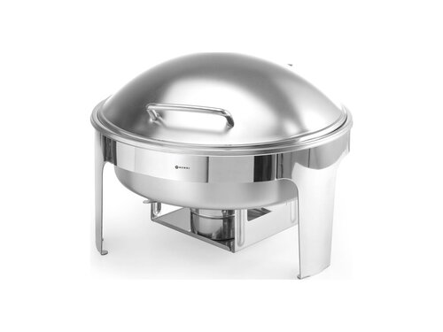 Hendi Profi Line Chafing Dish rund, satiniert, Inhalt 6 Liter, 1 Brennpastenbeh�lter