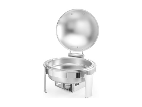Hendi Profi Line Chafing Dish rund, satiniert, Inhalt 6 Liter, 1 Brennpastenbeh�lter