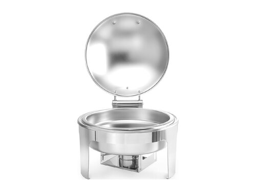 Hendi Profi Line Chafing Dish rund, satiniert, Inhalt 6 Liter, 1 Brennpastenbeh�lter