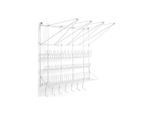 Hendi Wandregal mit 4 Einh�ngungen f�r Spritzbeutel, 31 Halterungen f�r T�llen