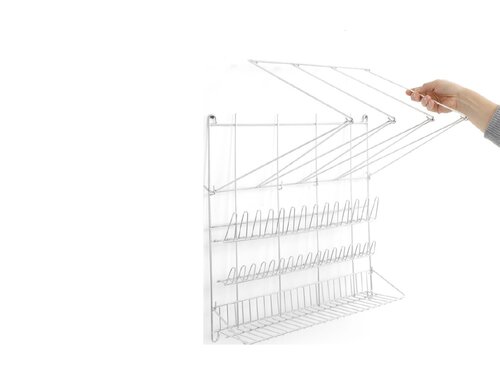 Hendi Wandregal mit 4 Einh�ngungen f�r Spritzbeutel, 31 Halterungen f�r T�llen