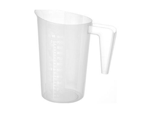 Hendi Messbecher, stapelbar, Inhalt 1 Liter, Messskala 50 ml-Schritte