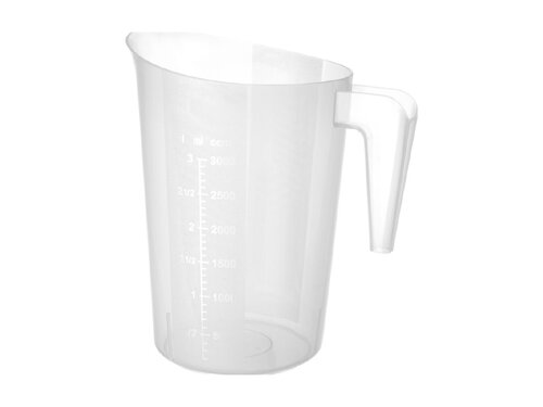 Hendi Messbecher, stapelbar, Inhalt 3 Liter, Messskala 100 ml-Schritte