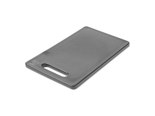 Hendi Schneidbrett mit Griff, HDPE Schwarz, BTH 300 x 200 x 10 mm