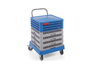 Hendi Trolley f�r Geschirrsp�lk�rbe mit Griff, 4...