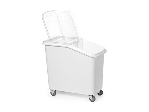 HENDI Lebensmittel Trolley, 81 Liter, gummierte Rder mit zwei Lenkrollen, BTH 767 x 356 x 665 mm