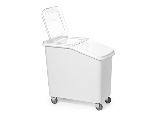 HENDI Lebensmittel Trolley, 81 Liter, gummierte Rder mit zwei Lenkrollen, BTH 767 x 356 x 665 mm