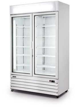 Tiefkühlschrank mit 2 Glastüren, Modell D 800, auf Rollen, Inhalt 800 Liter, BTH 122 x 70 x 198 cm