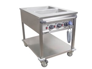Saro Bain-Marie-Trolley BT-2, 2 Becken, Edelstahl, BTH...