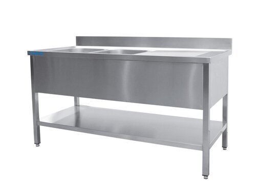 Saro Sp�ltisch 2 Becken, Edelstahl, Unterblatt,...