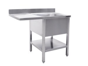 Saro Sp�lcenter, 1 Becken rechts, Edelstahl, Unterblatt, BTH 1200 x 700 x 850 mm