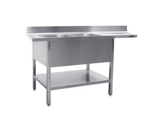 Saro Sp�lcenter, 2 Becken, Edelstahl, Unterblatt, BTH 1600 x 700 x 850 mm