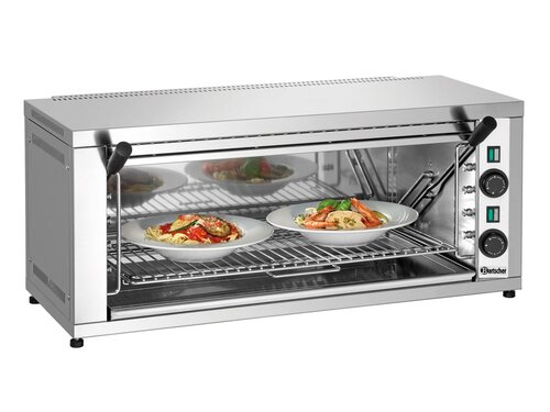 Bartscher 600-2Z Salamander, 2 Heizzonen, 4,4 kW, BTH 880 x 550 x 390 mm