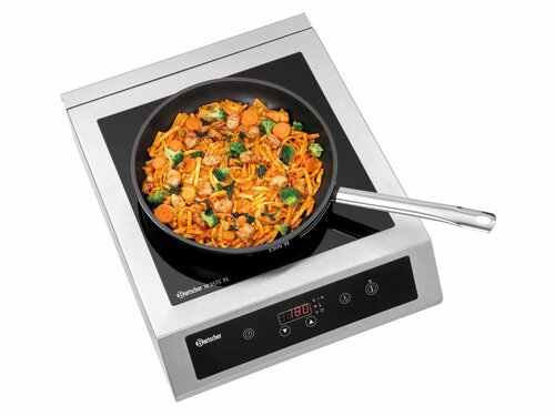 Bartscher IK 35TC XL Induktionskocher, 1 Kochstelle,  300 mm, 3,5 kW, Tischmodell, BTH 440 x 540 x 125 mm