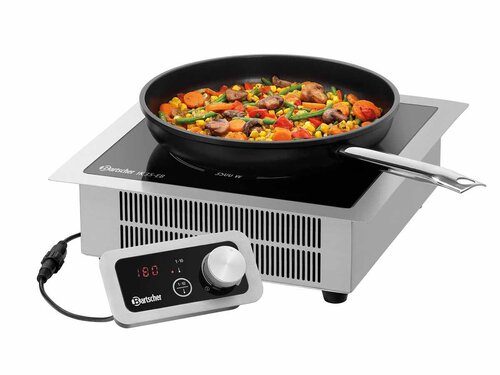 Bartscher IK 35-EB Induktionskocher, 1 Kochstelle,  240 mm, 3,5 kW, Einbaugert, BTH 370 x 390 x 118 mm