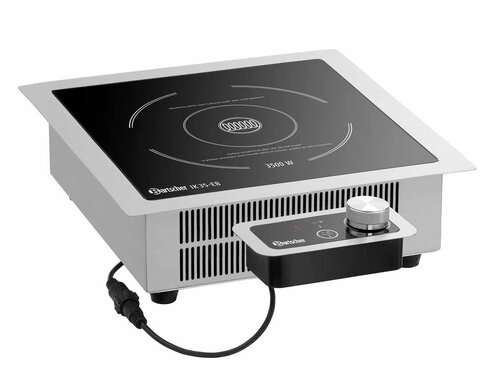 Bartscher IK 35-EB Induktionskocher, 1 Kochstelle,  240 mm, 3,5 kW, Einbaugert, BTH 370 x 390 x 118 mm