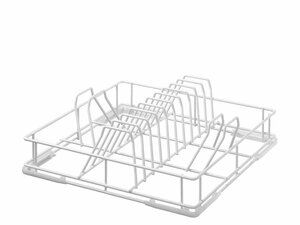 Tellersp�lkorb 400x400 mm, Stahl beschichtet wei�