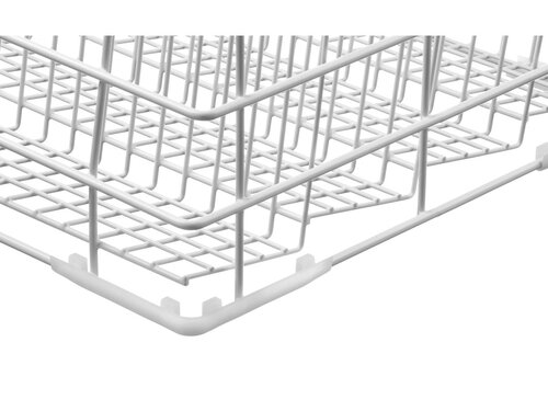 Sp�lkorb f�r Gl�ser, 400 x 400 mm, stahl beschichtet, wei�