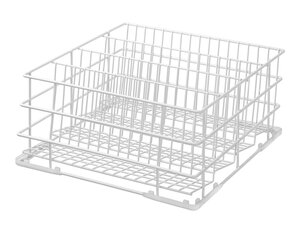 Sp�lkorb f�r Gl�ser, 400 x 400 mm, stahl beschichtet, wei�