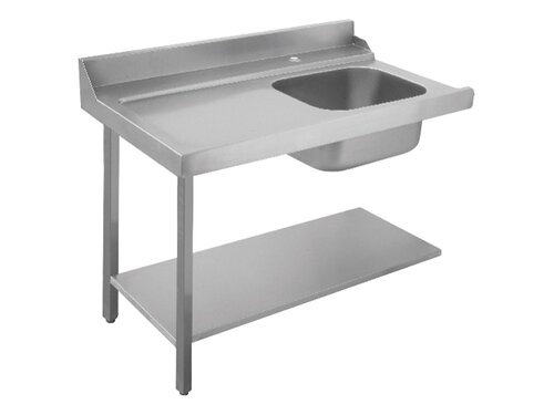 Zulauftisch, Vorabr�umung links, mit Sp�lbecken und...