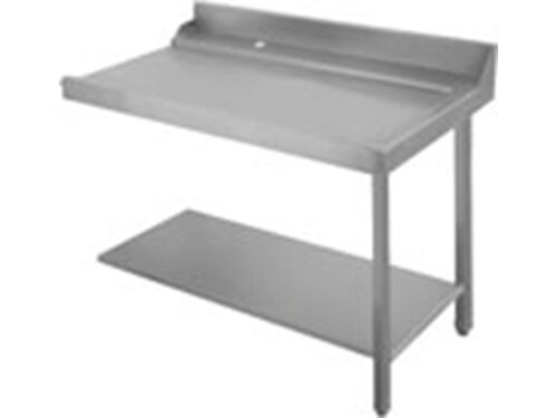 Bartscher Ablauftisch DS-1200R, mit Spritzschutz und Grundboden, Breite 120 cm