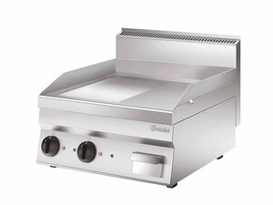 Bartscher Grillplatte 650 B600 Elektro, 1/2-1/2 glatt...