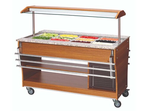 Edelstahl Tablettrutsche fr Bartscher Buffetwagen 4x 1/1 GN, BTH 1500 x 310 x 120 mm