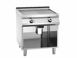 Bartscher Elektro Grillplatte, 1/2+1/2, offener Unterbau,...