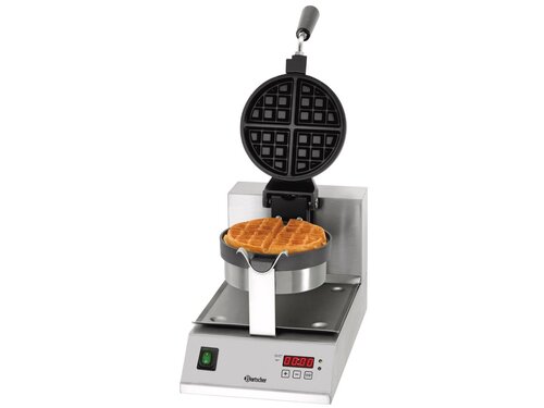 Bartscher Deluxe 1BW170D Waffeleisen, f�r 1 Waffel, Platte aus beschichtetem Aluminiumdruckguss, Waffelgr��e � 170 mm