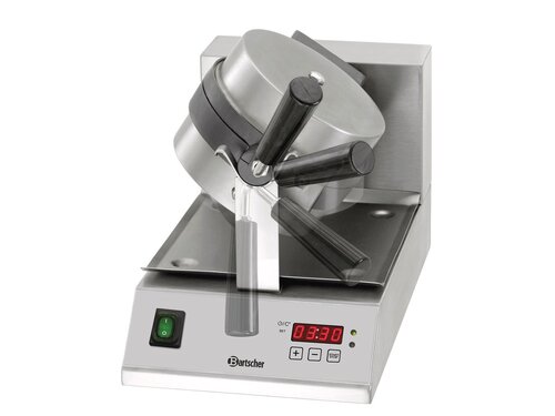 Bartscher Deluxe 1BW170D Waffeleisen, f�r 1 Waffel, Platte aus beschichtetem Aluminiumdruckguss, Waffelgr��e � 170 mm