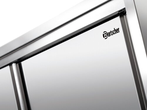 Hochschrank mit 2 Schiebetren und 3 Zwischenbden, BTH 1400 x 600 x 2000 mm