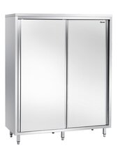 Hochschrank mit 2 Schiebetren und 3 Zwischenbden, BTH 1600 x 700 x 2000 mm