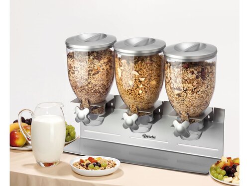 Cerealienspender, 3-fach, Bartscher, BTH 540 x 170 x 395 mm