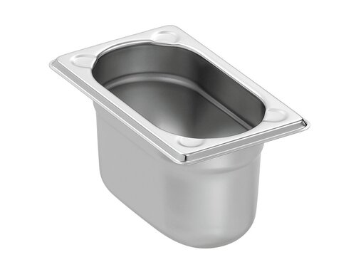 Bartscher Basic Line 1/9GN,T100 GN-Beh�lter, GN 1/9, Tiefe 100 mm, Edelstahl seidenmatt