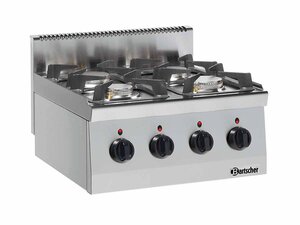 Bartscher 600, Gasherd 4 Brenner als Tischger�t, 19 kW,...