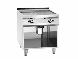 Bartscher Gas Grillplatte, 1/2 + 1/2 glatt gerillt,...