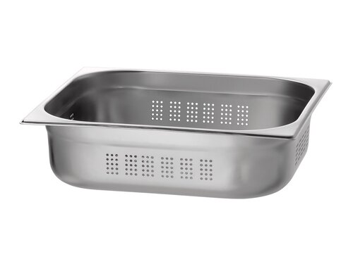 Bartscher Top Line GN-Behlter GN 2/3, Tiefe 100 mm, gelocht, Edelstahl Glnzend