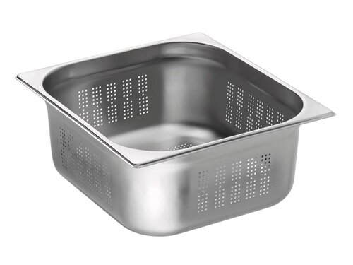 Bartscher Top Line GN-Beh�lter GN 2/3, Tiefe 150 mm, gelocht, Edelstahl Gl�nzend