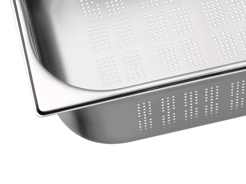 Bartscher Top Line GN-Beh�lter GN 2/3, Tiefe 150 mm, gelocht, Edelstahl Gl�nzend