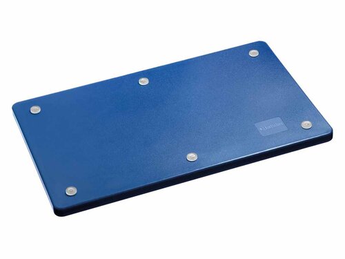 Bartscher PRO 53x32 B-R Schneidbrett mit Saftrinne, Blau, BTH 530 x 325 x 24 mm