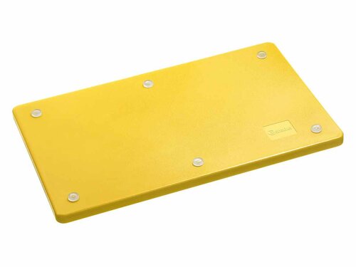 Bartscher PRO 53x32 GE-R Schneidbrett mit Saftrinne, Gelb, BTH 530 x 325 x 24 mm