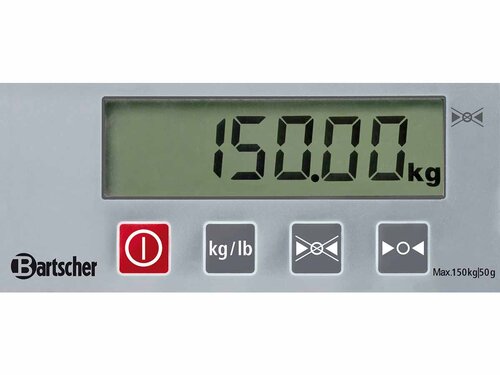 Bartscher Digitalwaage, Wiegebereich bis 150 kg, Teilung 50 g